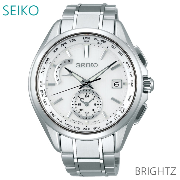 SEIKO BRIGHTZ SAGA283 （ホワイト） BRIGHTZ Flight Expert デュアルタイム メンズウォッチの商品画像