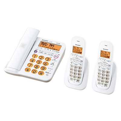 シャープ デジタルコードレス電話機（ホワイト系）JD-G56CL 固定電話機