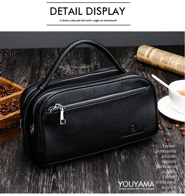  second bag in stock men's cow leather original leather men's clutch bag gentleman bag business briefcase free shipping 