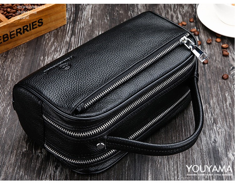  second bag in stock men's cow leather original leather men's clutch bag gentleman bag business briefcase free shipping 