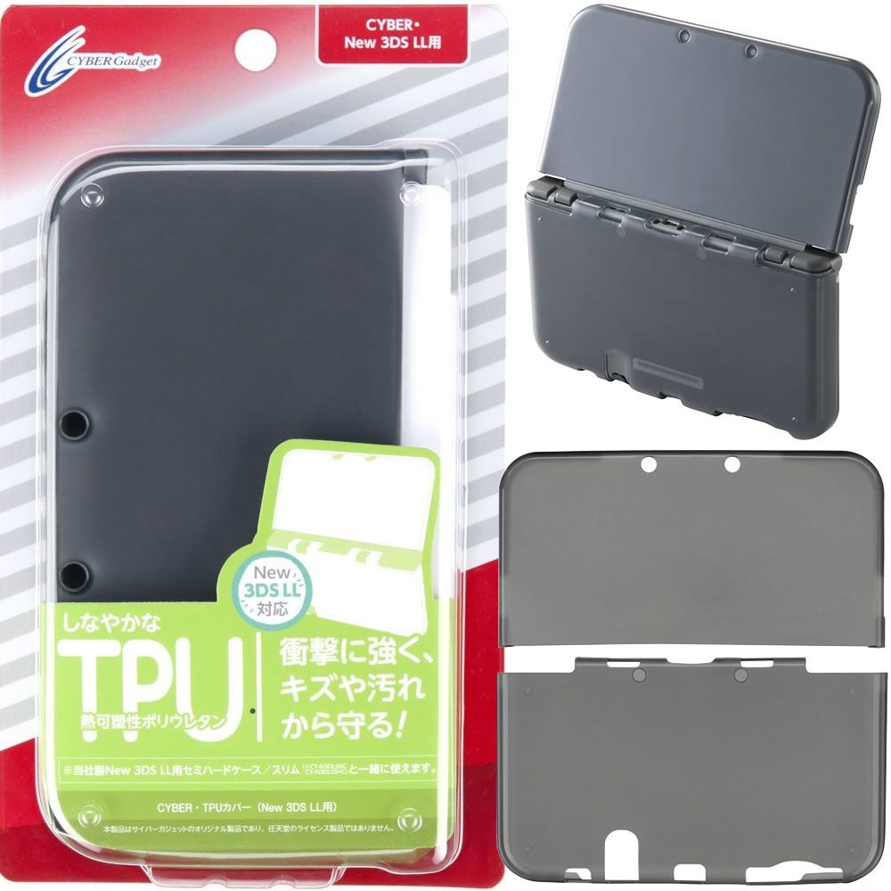 サイバーガジェット CYBER・TPUカバー クリアブラック（New 3DS LL用） ニンテンドー3DS用ポーチ、ケース、カバーの商品画像