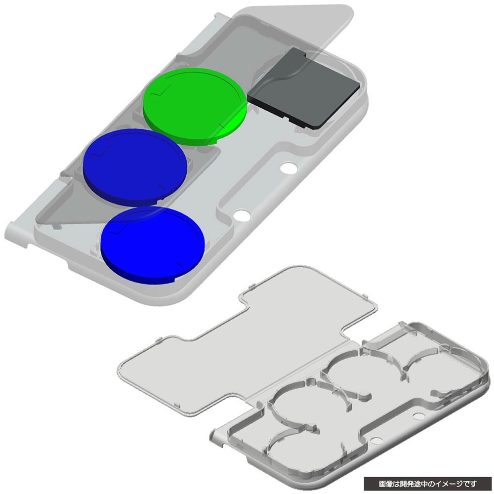 サイバーガジェット CYBER・メダルとゲームカードが入るカバー（New 3DS LL用）CY-N3DLMPPC-CL ニンテンドー3DS用ポーチ、ケース、カバーの商品画像