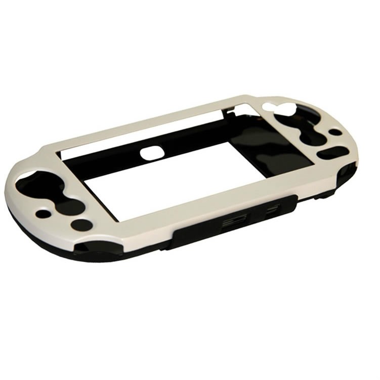 PSVita2000用ラバーコートケース（パールホワイト×ブラック）の商品画像