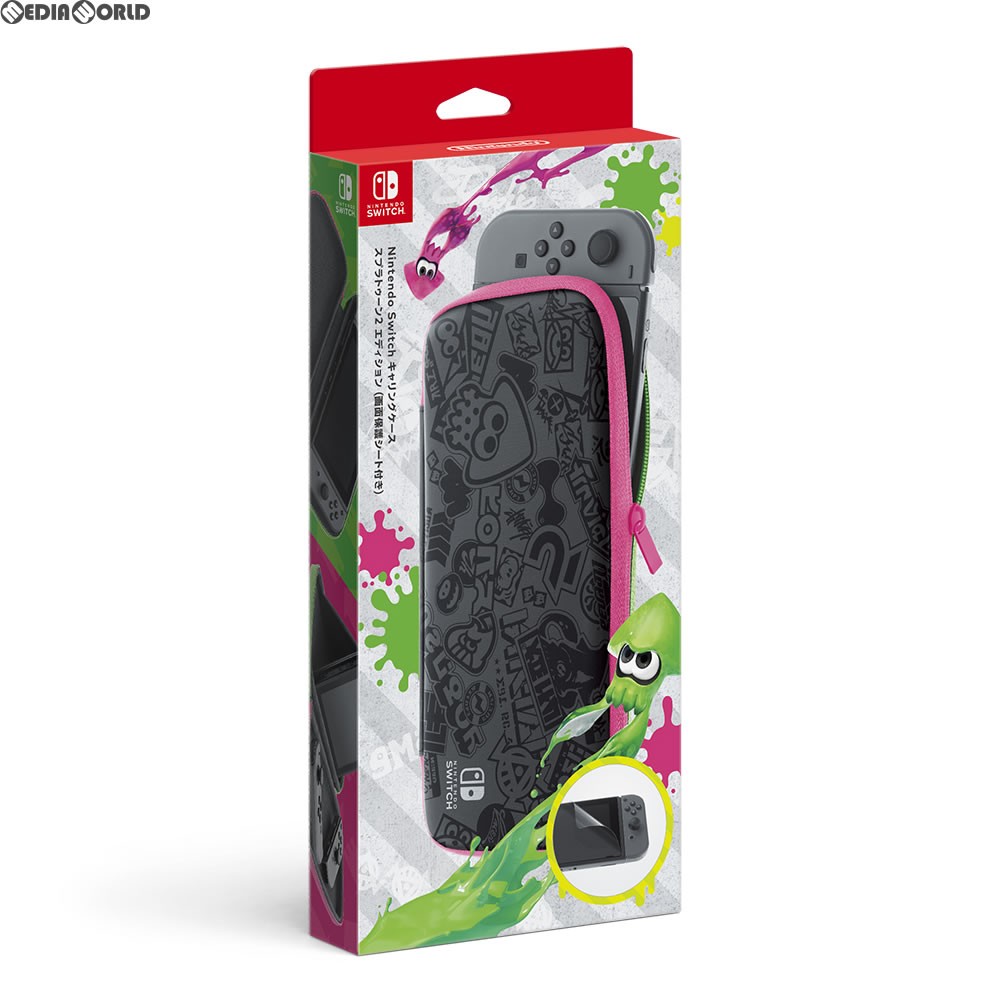 任天堂 Nintendo Switch キャリングケース（画面保護シート付き）スプラトゥーン2エディション Nintendo Switch用カバー、ケースの商品画像