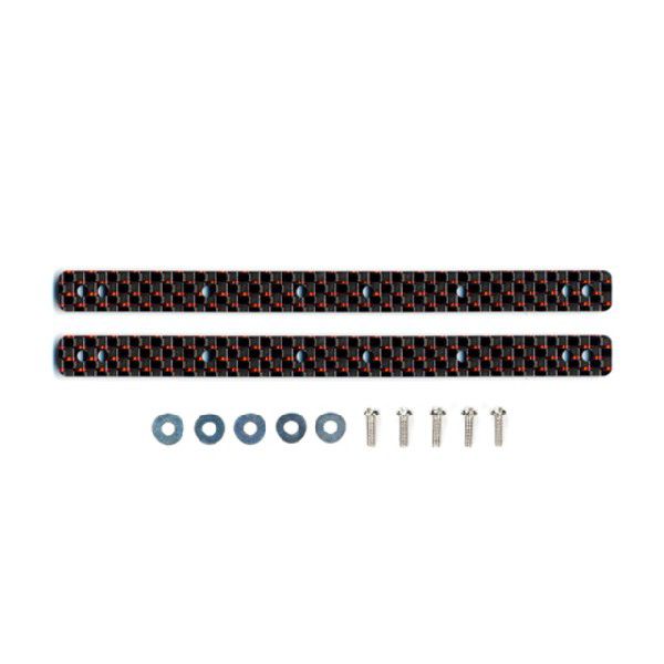 タミヤ ミニ四駆 HGカーボンマルチ補強プレート 2mm赤ラメ 95008