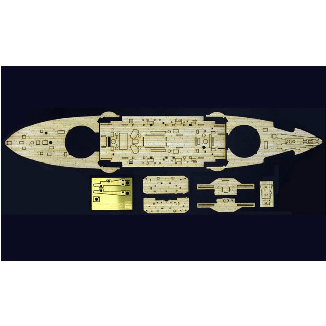 日本海軍 戦艦 三笠 日本海海戦 木製甲板 （1/350スケール エッチングパーツ QG48）の商品画像