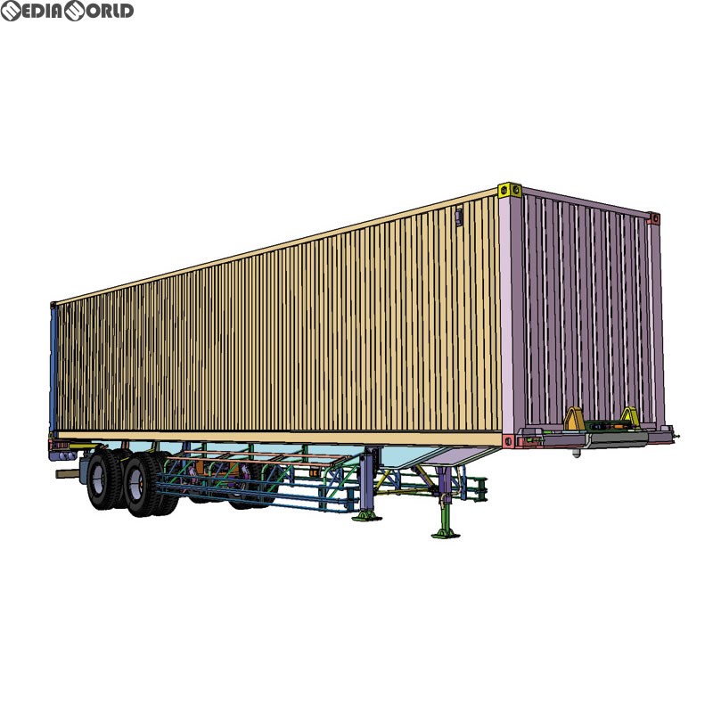 アオシマ 40Feet 海上コンテナトレーラ（二軸タイプ）（1/32スケール