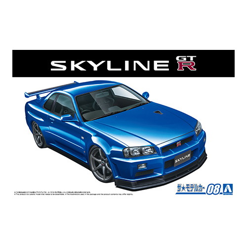 青島文化教材社 ニッサン BNR34 スカイライン GT-R V-specII 2002 （1/24スケール ザ・モデルカー No.8 058589） 自動車の模型、プラモデルの商品画像