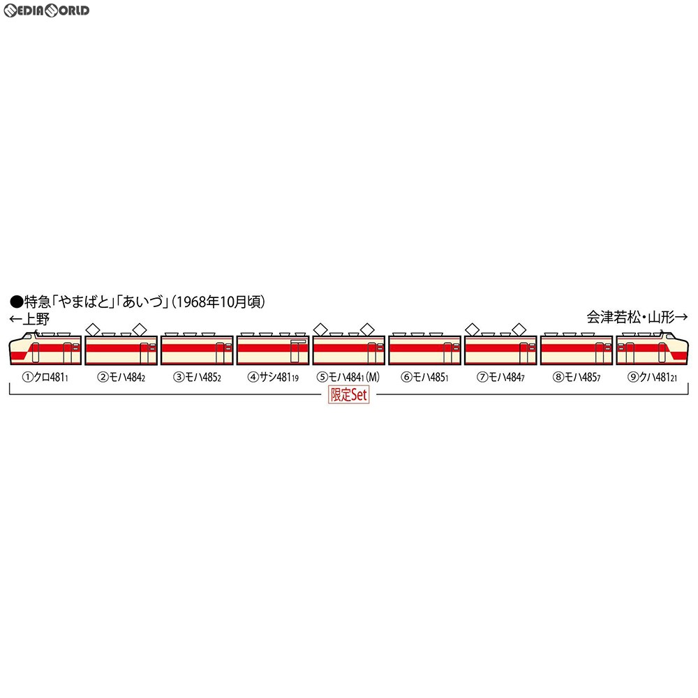 トミーテック トミックス 国鉄 485系特急電車（やまばと・あいづ）室内