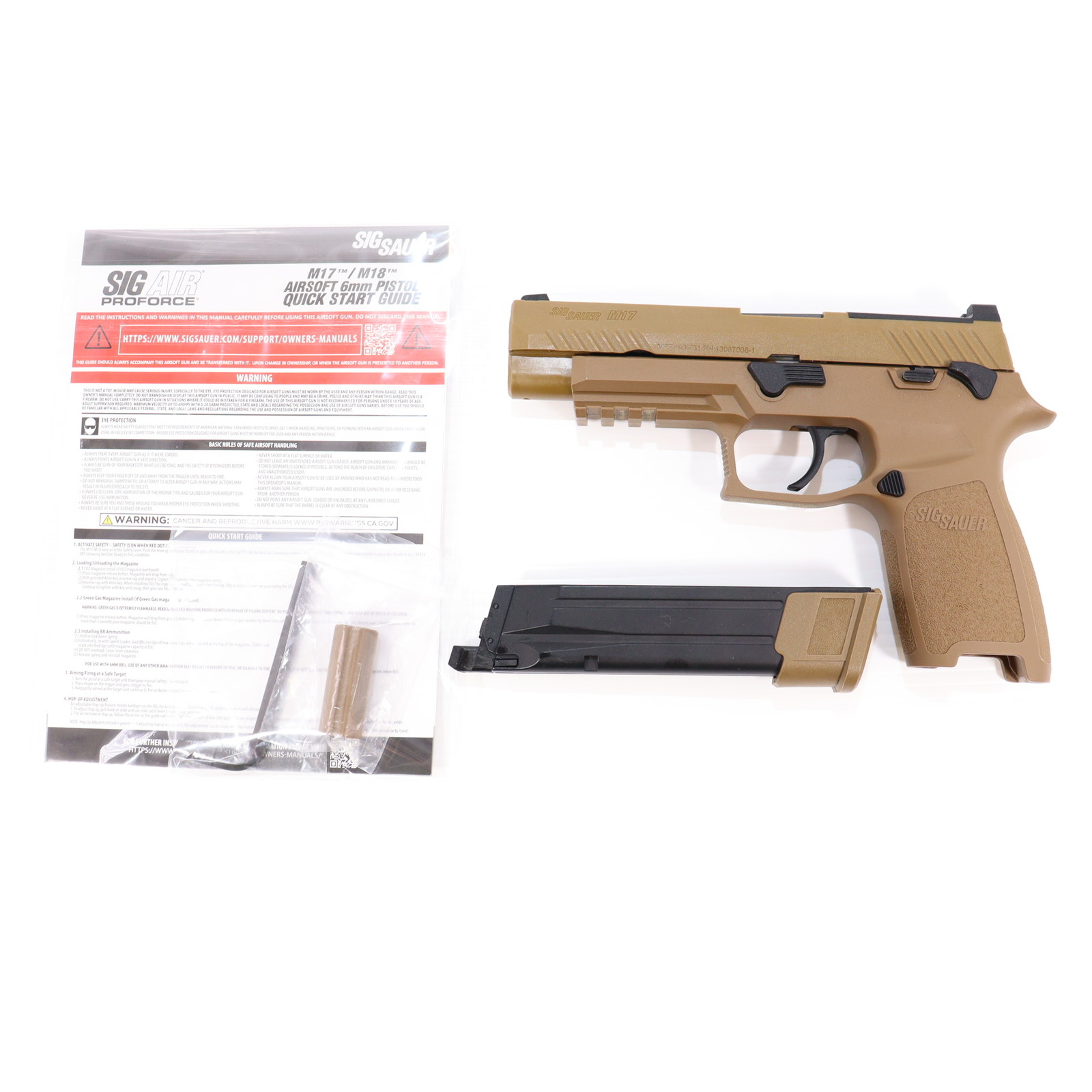 ガスブローバック SIG SAUER ProForce M17 CO2 GBB タンカラー 対象年齢18歳以上の商品画像