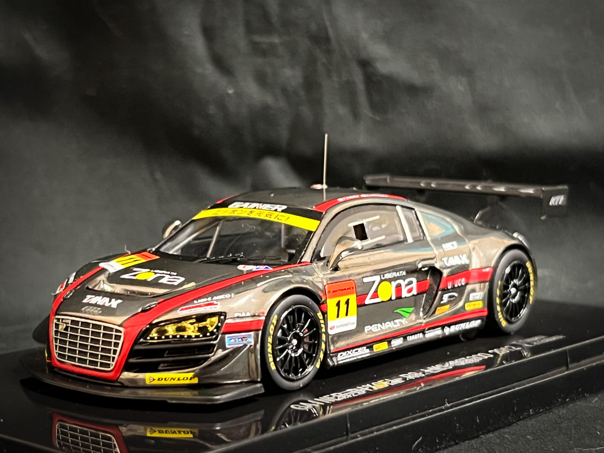 アウディ R8 LMS ゲイナー ディクセル スーパーGT 1/18 エブロ エブロ GAINER DIXCEL R8 LMS SUPER GT300 201No.11 【レジンモデル