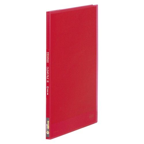シンプリーズ クリアーファイル（透明）A4タテ 20ポケット（赤） 186TSP×1冊 クリアファイルの商品画像