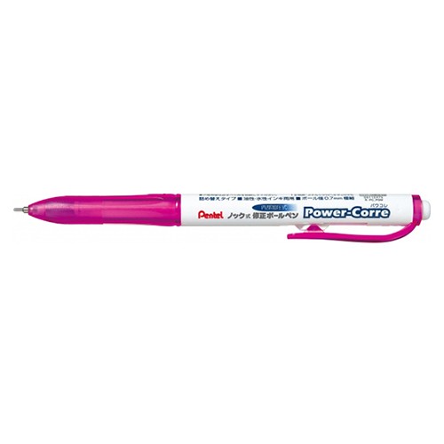 ぺんてる ノック式修正ボールペン パワコレ（ピンク） 0.7mm XZL15-WPの商品画像