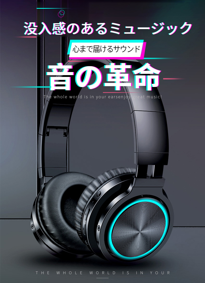  wireless headphone Bluetooth 5.2 air-tigh type . sound . eminent HiFi sound quality deep bass 300mAh battery built-in length hour reproduction Mike built-in hands free telephone call USB charge folding storage 