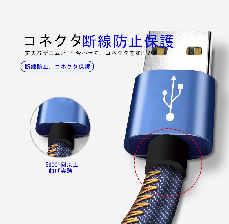 iPhone cable iPad for sudden speed charge cable Denim cloth storage belt attaching charger data transfer USB cable length 0.25m/0.5m/1m/1.5m iPhone13 iPhone14 iPhone for 