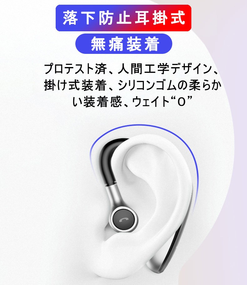  wireless earphone Bluetooth5.2 Bluetooth headphone ear .. type headset left right ear circulation most height sound quality less pain installation 180° rotation super length . machine Mike built-in free shipping 