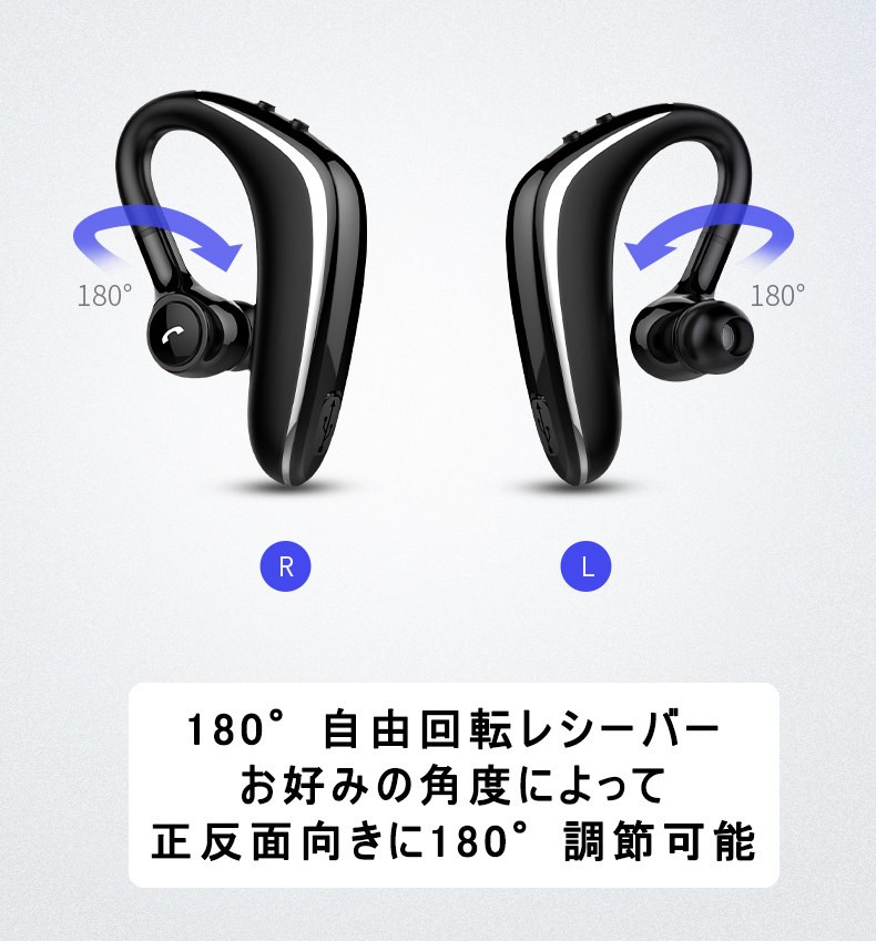  wireless earphone Bluetooth5.2 Bluetooth headphone ear .. type headset left right ear circulation most height sound quality less pain installation 180° rotation super length . machine Mike built-in free shipping 