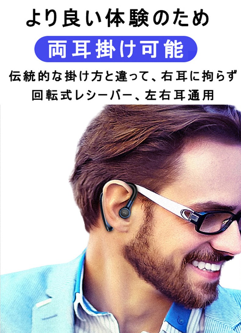  Bluetooth headphone wireless earphone Bluetooth 5.2 ear .. type headset left right ear circulation most height sound quality less pain installation 180° rotation super length . machine Mike built-in free shipping 