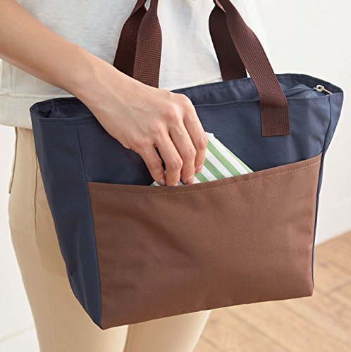  tone lunch tote bag 3Colors navy AY-01