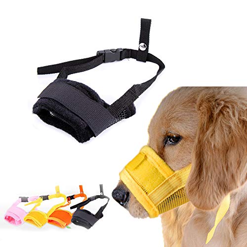 . comfort . dog. mazru dog for mazru muzzle; ferrule .. meal . uselessness .. biting gse scratch .... attaching prevention grooming examination (S, black )