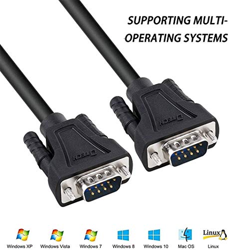 DTECH RS232C серийный Cross кабель 2m мужской - мужской данные пересылка DB9 Cable RS232C удлинение кабель 