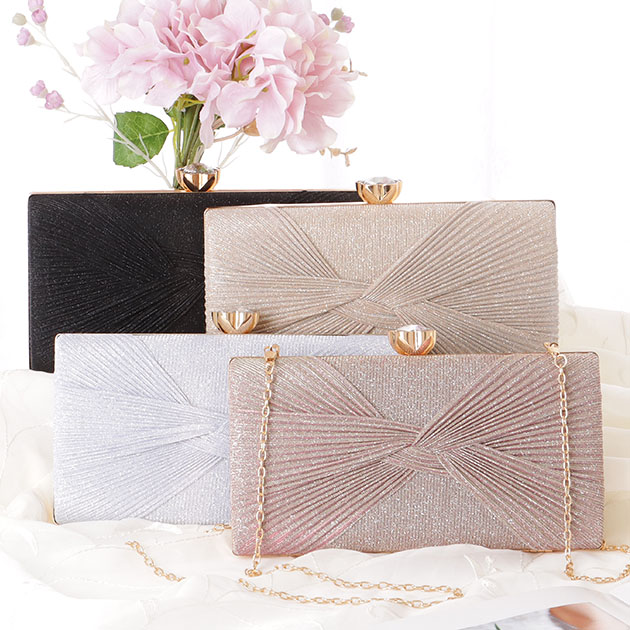  twist pleat 2WAY bulrush . bag woman lady's Mini bag shoulder clutch wedding party oke- John selection moni 