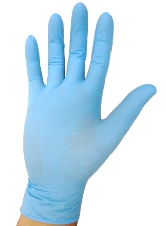 [ food sanitation law conform ]nitoliru gloves eko blue powder free ( flour none ) YG-400-1 S size 100 sheets / box nitoliru glove [ returned goods un- possible ]