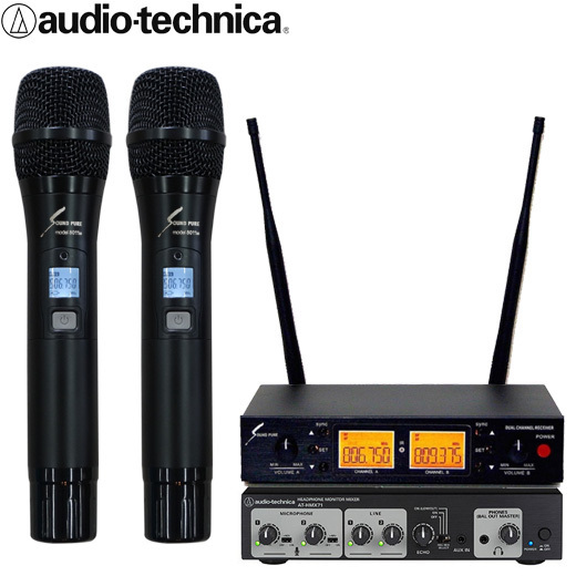 audio-technica караоке миксер + 800MHz беспроводной микрофон 2 шт. комплект 