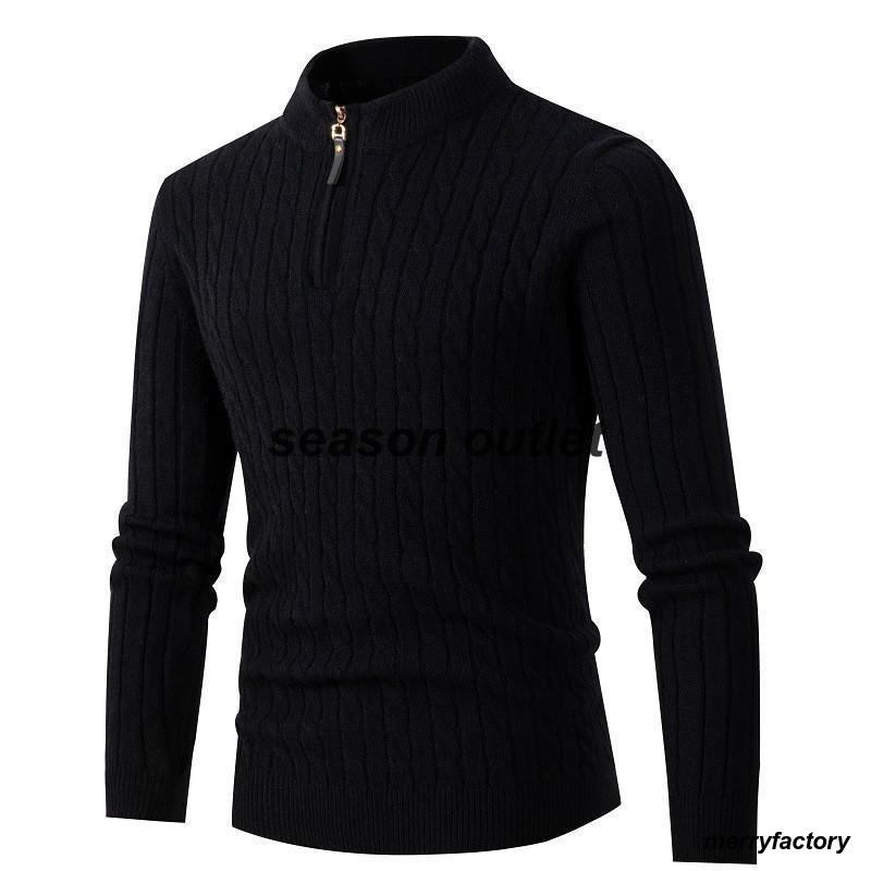  Golf одежда мужской Golf свитер вязаный Golf половина Zip длинный рукав бизнес Golf tops вязаный свитер блузон с высоким воротником зимний костюм осень-зима 