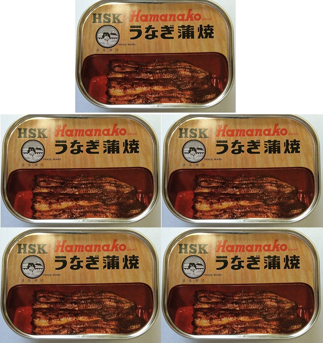 浜名湖食品 うなぎ蒲焼 100g×5缶 缶詰の商品画像