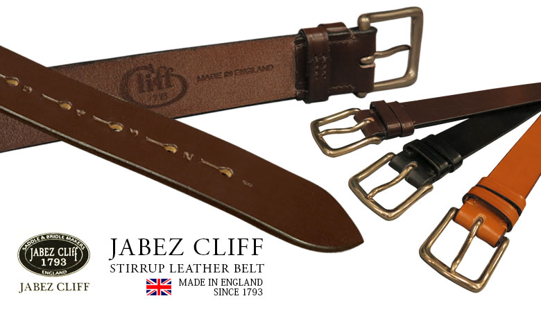 JABEZ CLIFFja.tsu Cliff Stila p кожаный ремень ( ширина 3.8cm / ширина 38mm ) Gold пряжка мужской кожаный Cliff ремень 