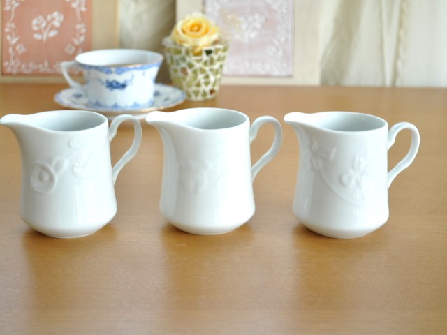  tableware stylish milk pitcher 3 pattern. wonderful relief creamer creamer Mino . white 