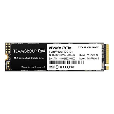 内蔵型SSD TEAMGROUP TM8PF6001T 1TB NVMe SSD Team Group TM8FP6001T0C101 ［MP33 M.2 Type2280 NVMe 1TB］ 内蔵型
