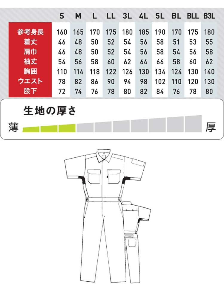 ツナギ 作業服 ROUND 丸鬼商店 ONI半袖ツナギ S-21 - 通販 - www