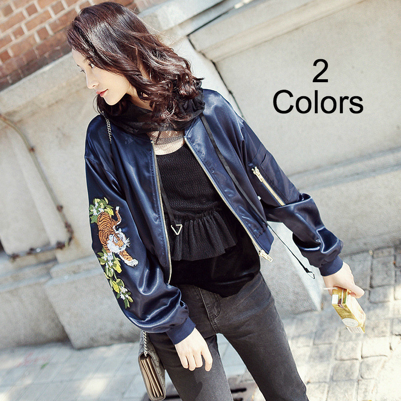 ジャンパー ブルゾン アウター サテン Ma 1 スカジャン 刺繍 長袖 レディース 婦人服 ショート丈 Aut おとりよせ Com 通販 Yahoo ショッピング