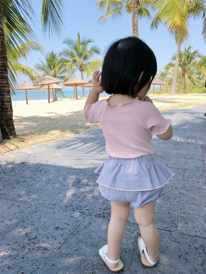 市場 送料無料 リボン 子供服 ベビー 赤ちゃん かぼちゃパンツ ブルマパンツ ボトムス フリル 女の子 無地 キッズ