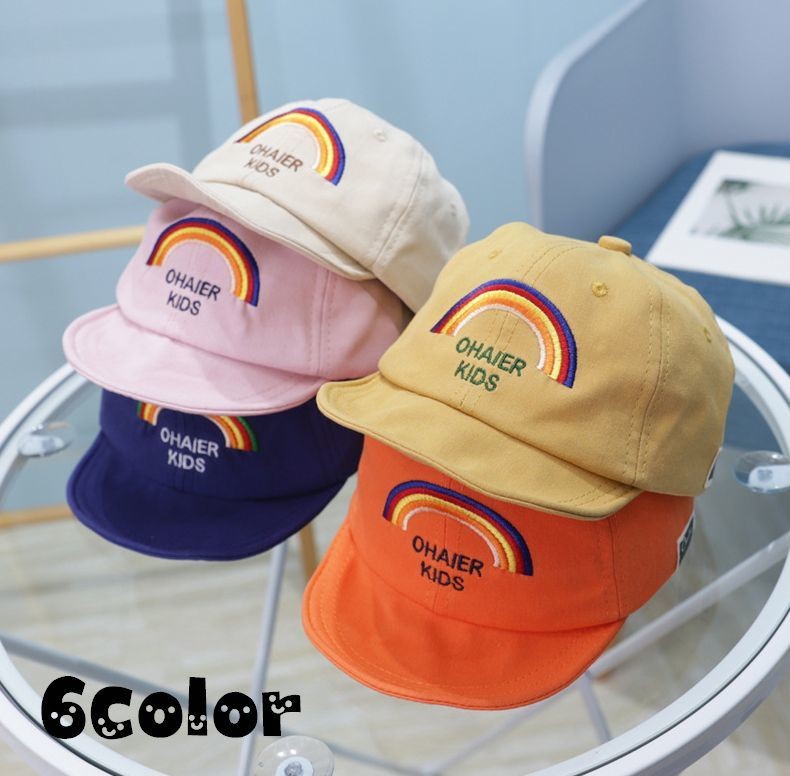 市場 ベビー レインボーストライプ おしゃれ 虹 キッズ インポート フラッパー オーガニックコットン ブランド Piccalilly 綿 帽子