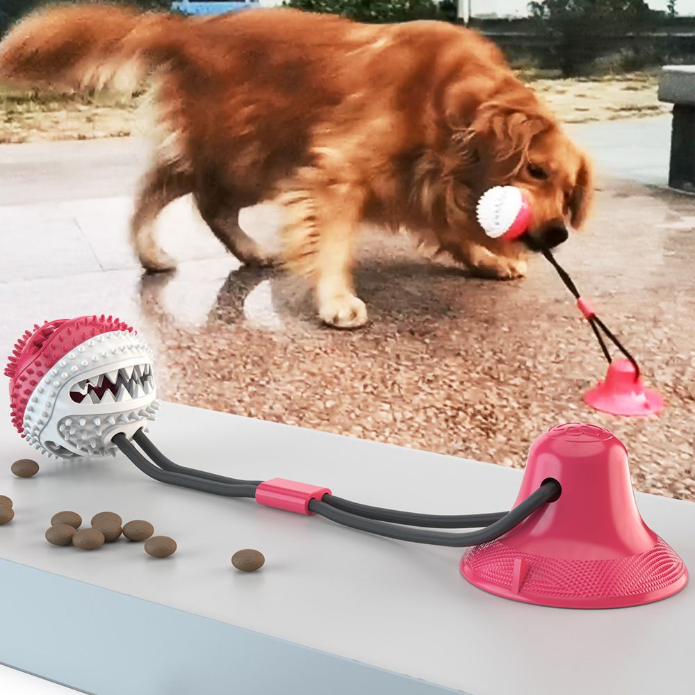 犬用 おもちゃ ペット用品 歯磨き 散歩 吸盤 一人遊び ボール 噛む 耐久性 おやつ
