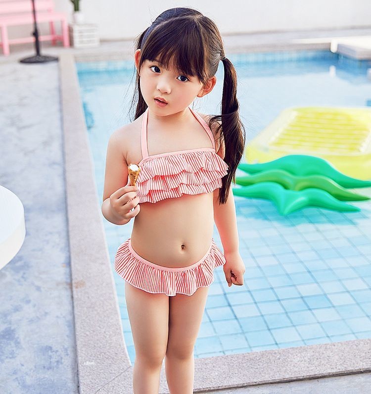 フレアビキニ フリル セパレート ストライプ柄 水着 スイムウェア キッズ ベビー 子供用 女の子 ガール セパレート おしゃれ かわいい 可愛い Swim おとりよせ Com 通販 Yahoo ショッピング