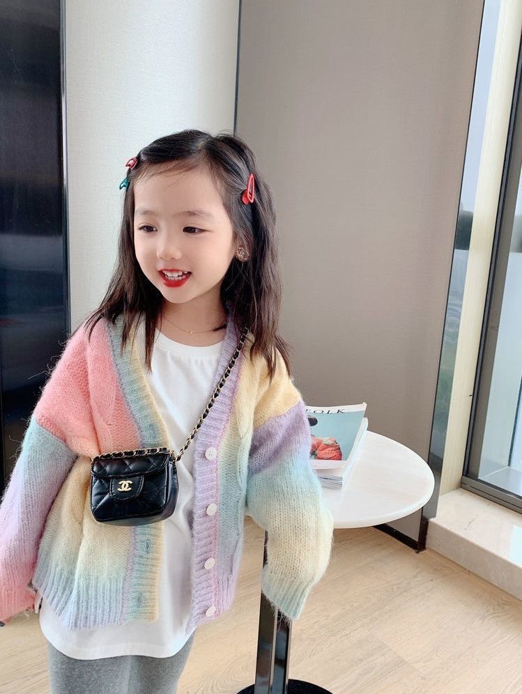 ベビー カーディガン トップス ジャージ ジュニア Uネック セーター コート アウター キッズ 女の子 長袖 ベビー服 ニット