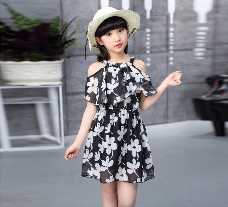 ワンピース サマードレス トップス 女の子 キッズウェア 子供服 半袖 ひざ丈 ミディ丈 Aライン 肩出し ファッション おしゃれ 夏服 最大91 オフ