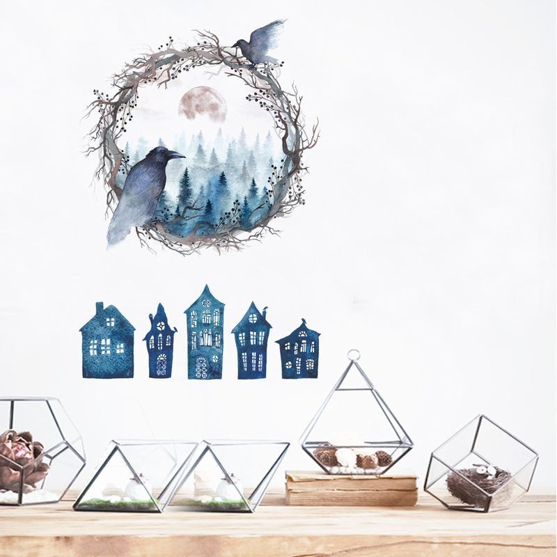 ウォールステッカー 壁紙シール リメイクシール Diy 壁飾り おしゃれ ルームデザイン 鳥 カラス 水彩画風 子供部屋 リビング トイレ ベットルー Zak おとりよせ Com 通販 Yahoo ショッピング