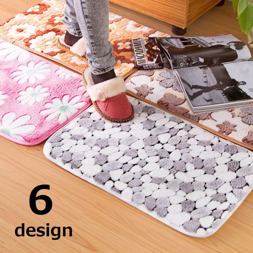 Saleセール Yyy 一本の花 バスルームトイレキッチンラグカーペットマット4色 公式