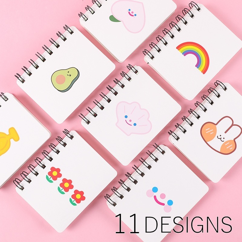 メモ帳 2冊セット ミニノート 文房具 かわいい 女の子 レディース イラスト リングノート 手のひらサイズ Zak おとりよせ Com 通販 Yahoo ショッピング