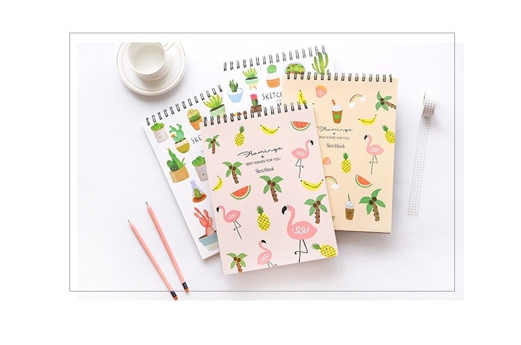 スケッチブック 画用紙 画材用紙 192 262mm 可愛い おしゃれ サボテン フラミンゴ お絵描き デッサン 美術 アート 自由帳 Zak おとりよせ Com 通販 Yahoo ショッピング