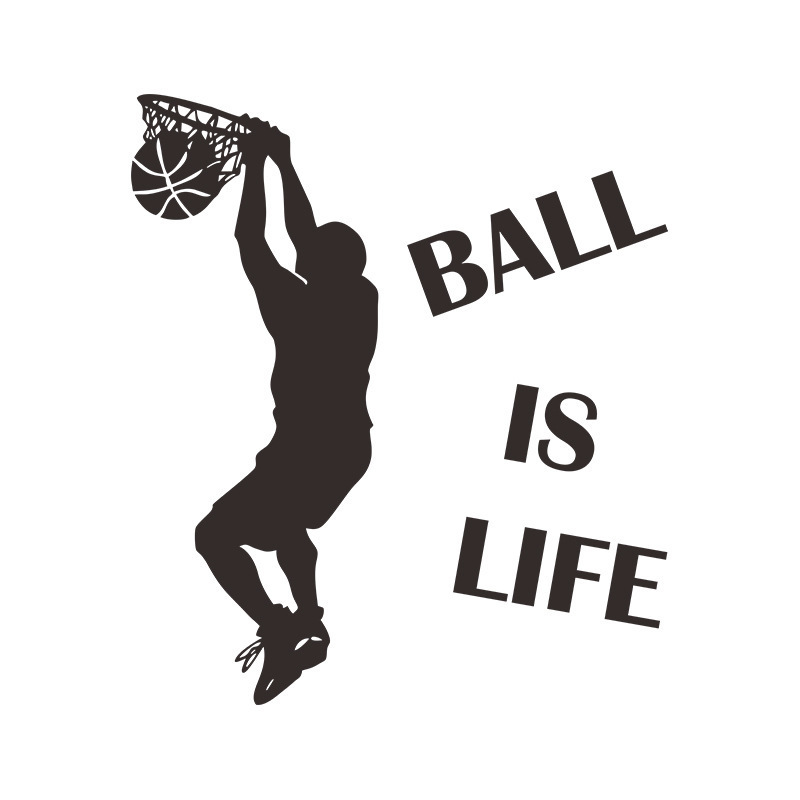 ウォールステッカー 壁紙シール モノトーン モノクロ ダンクシュート バスケットボール 英字 英文 文字 アルファベット 英語 窓 ガラス 壁シール Zak おとりよせ Com 通販 Yahoo ショッピング