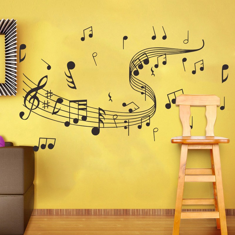 ウォールステッカー 壁紙シール 取り外し可能 防水 音符 楽譜 シャープ セール 特集 ト音記号 寝室 ベッドルーム ピアノ キッチン 子供 リビング 面白い 書斎