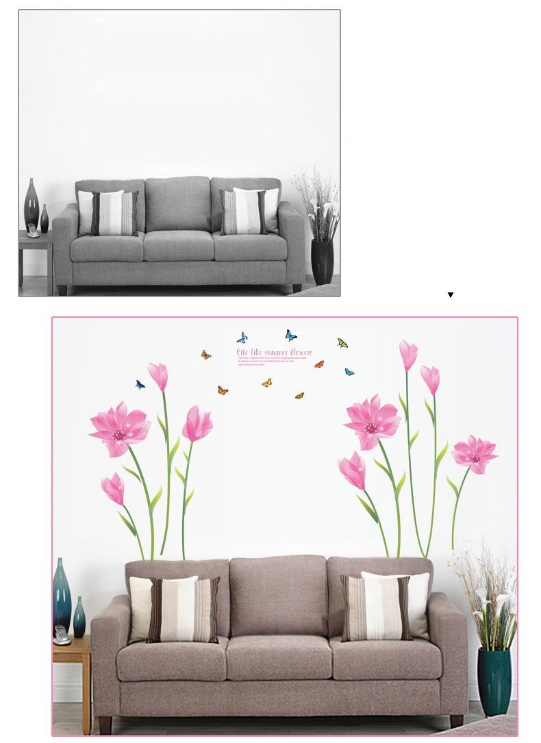 ウォールステッカー 壁紙 壁紙シール ルームデコレーション 子供 子供部屋 女の子 花 大きい花 シンプル おしゃれ はがせる Zak 140 おとりよせ Com 通販 Yahoo ショッピング