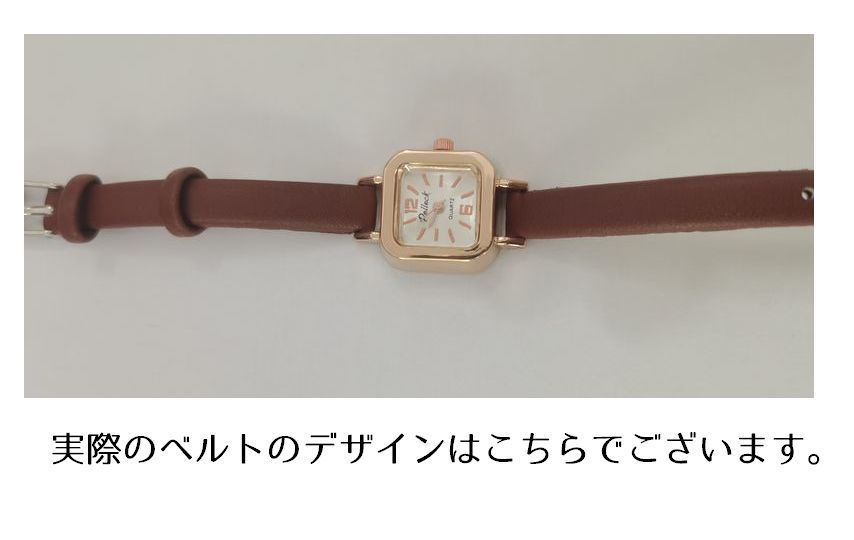 腕時計 ウォッチ 女性 レディース フェイクレザー フェミニン スクエア 四角 華奢 細身 シンプル エレガント ゴールド Zak 934 おとりよせ Com 通販 Yahoo ショッピング