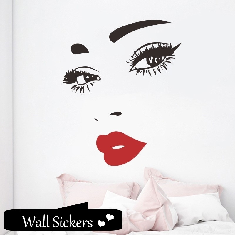 ウォールステッカー 壁紙シール 壁飾り 顔 フェイス 女性 レディー シルエット ブラック レッド シンプル クール かっこいい おしゃれ 可愛い キ Zak おとりよせ Com 通販 Yahoo ショッピング